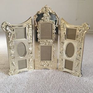 GODINGER SILVER PLATED TRI-FOLD FRAME